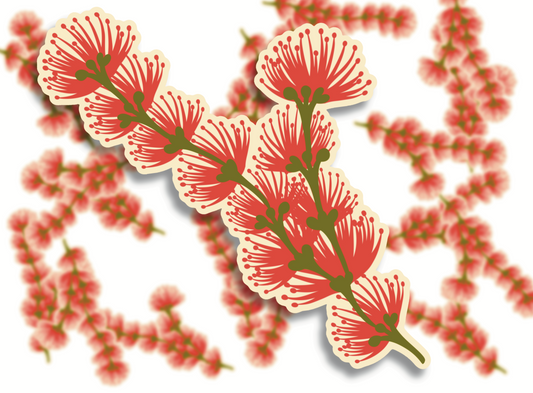 Red Lehua flower